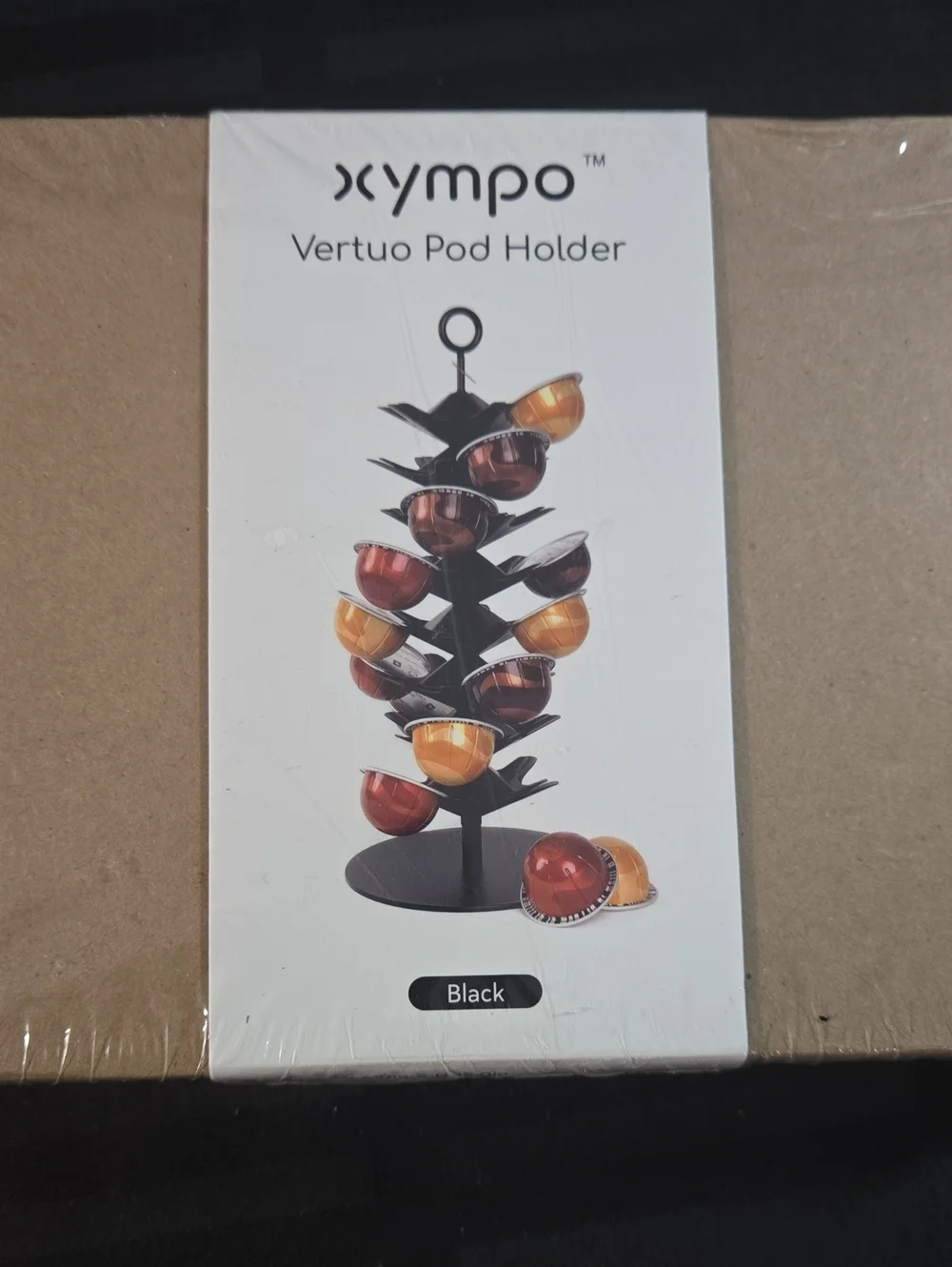 Multi-Color Coffee Capsule Tree Stand - Metal Pod Organizer (Black)